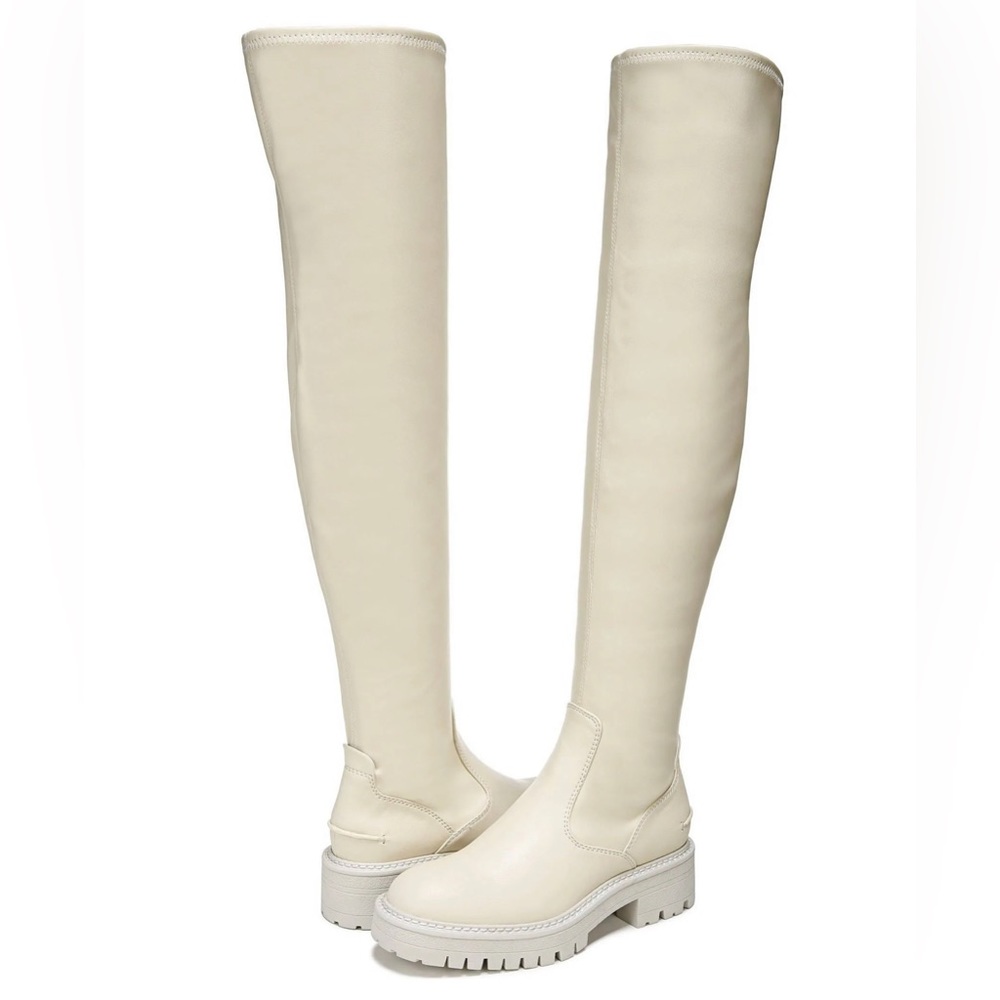 Franco Sarto over the knee ivory boots New with Tags